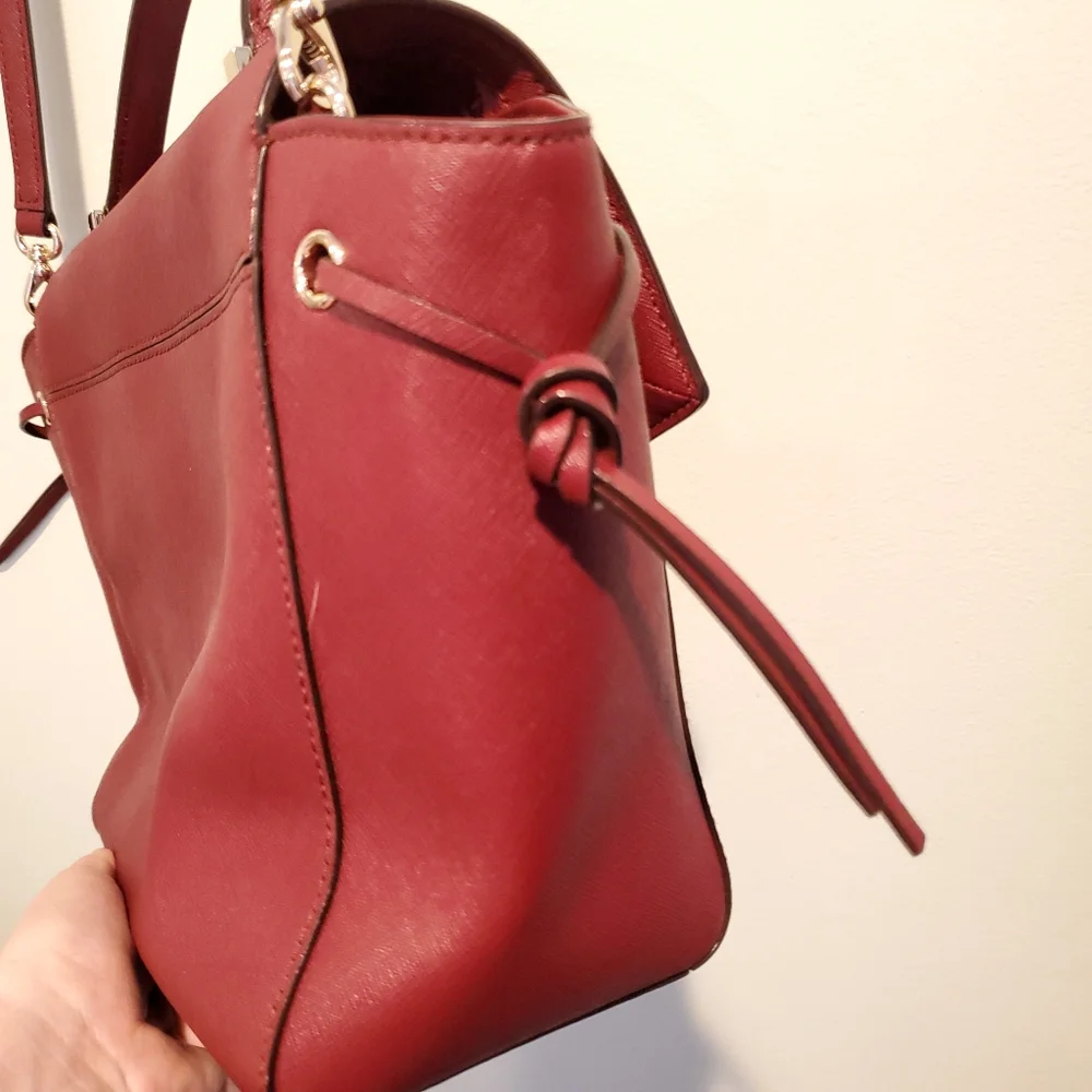 Kate Spade Lilah Laurel Burgundy Leather Satchel